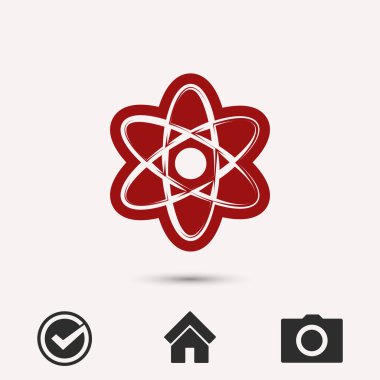 Atom simgesi. düz tasarım