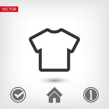 Tshirt düz simgesi