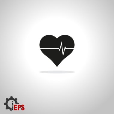 kalp simgesi, düz tasarım