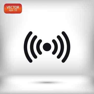 Kablosuz simgesi, düz tasarım stili