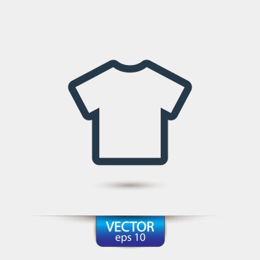 Tshirt düz simgesi