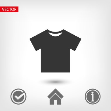 Tshirt düz simgesi