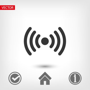 Kablosuz simgesi, düz tasarım stili