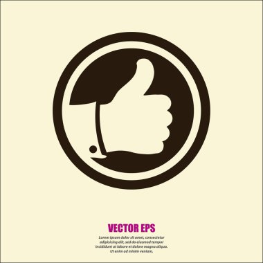 LIKE thumb up icon clipart