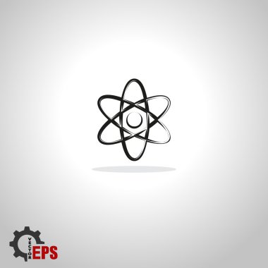 Atom simgesi. düz tasarım