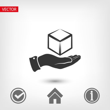 Küp logo tasarım simgesi