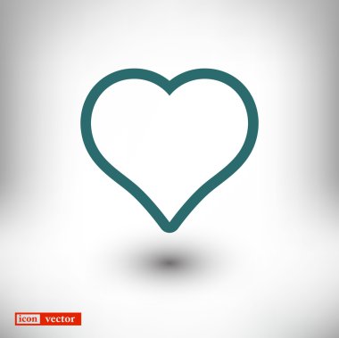 kalp simgesi, düz tasarım