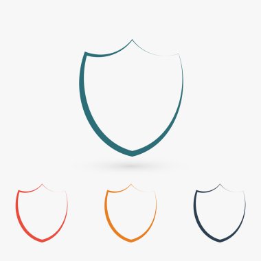 Kalkan kutsal kişilerin resmi, düz tasarım stili