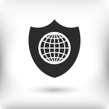 Kalkan kutsal kişilerin resmi, düz tasarım stili