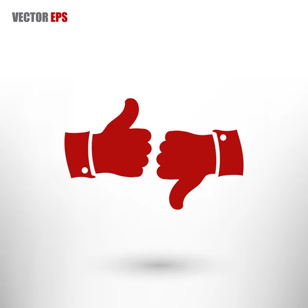 Thumb up and down icons — Stock Vector