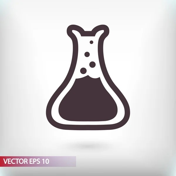 Icono de vidrio de laboratorio — Vector de stock