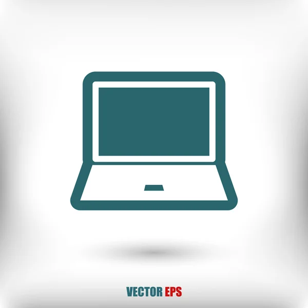 Illustration mit Laptop-Symbol. — Stockvektor