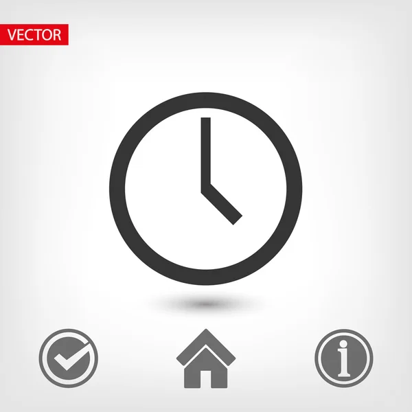 Relógio ícone de design plano —  Vetores de Stock