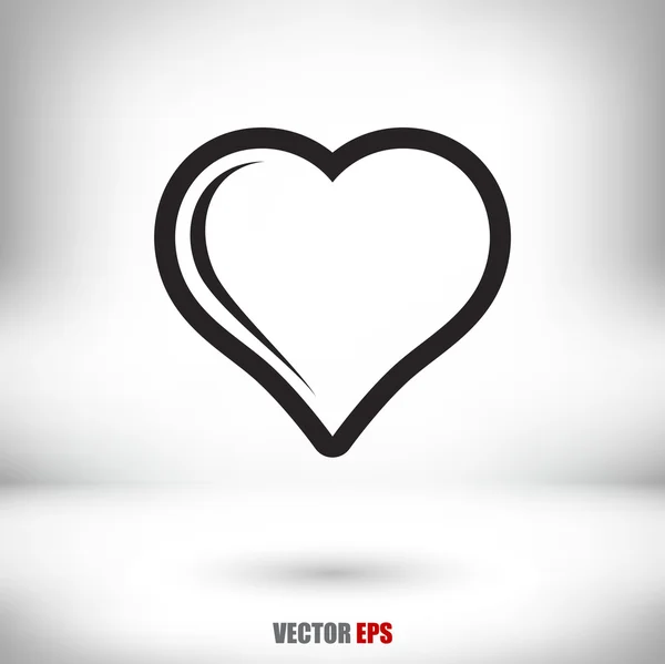 Pictograma inimii, design plat — Vector de stoc