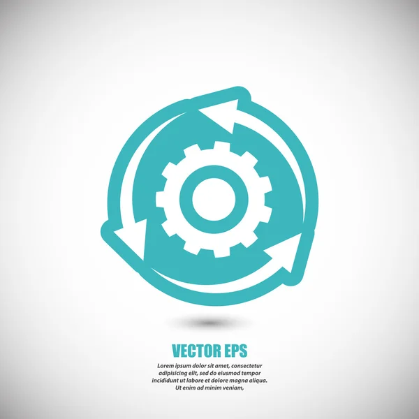 Configuración de parámetros, icono de flechas circulares — Vector de stock