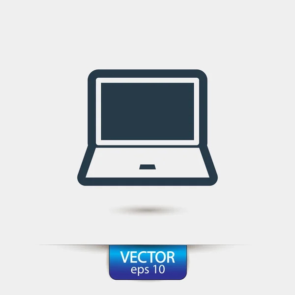 Illustration mit Laptop-Symbol. — Stockvektor