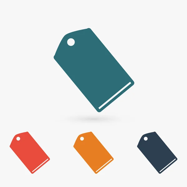 Tag icône design plat — Image vectorielle