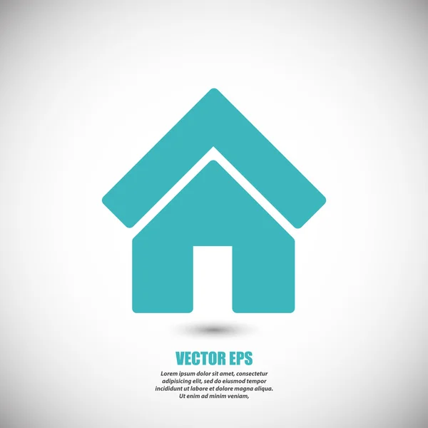 Casa plana icono . — Vector de stock