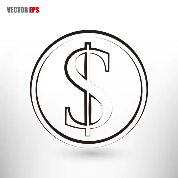 Dollar sign Icon. — Stock Vector