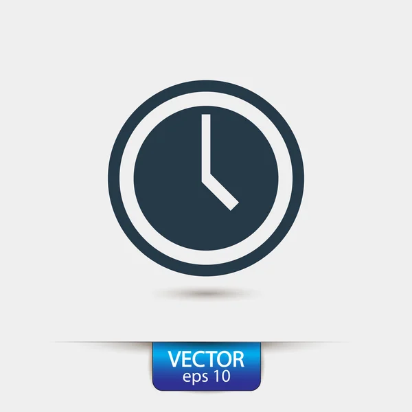 Reloj icono de diseño plano — Vector de stock