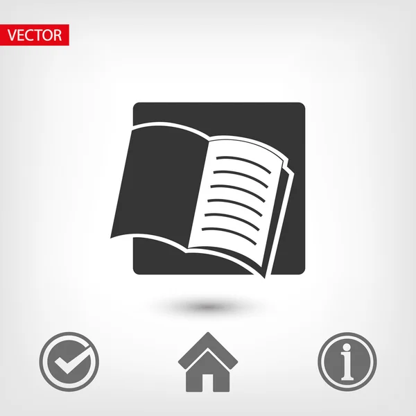 Icono de libro abierto — Vector de stock