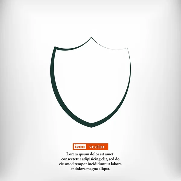 Shield icon,  Flat design style — Stock Vector