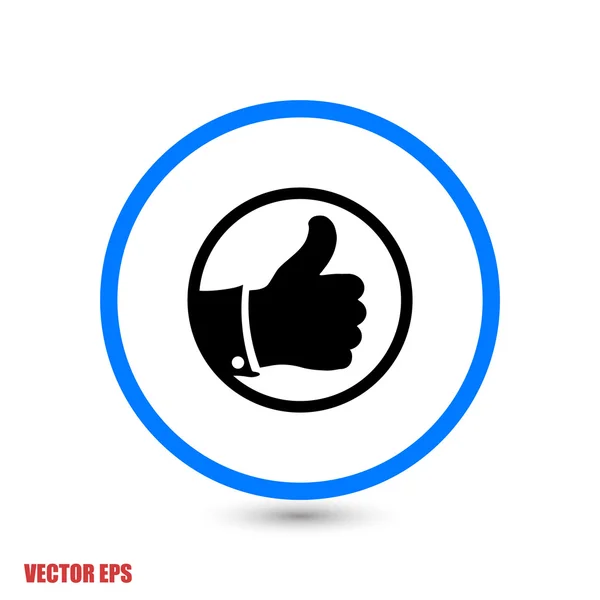 Como el icono del pulgar hacia arriba — Vector de stock