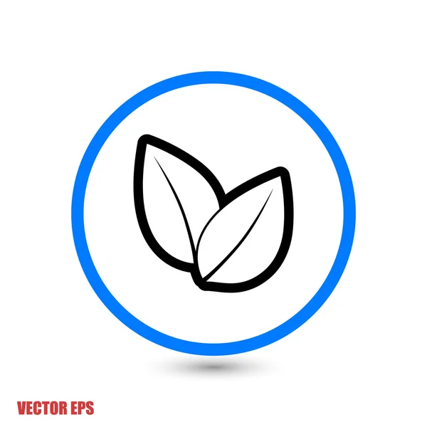 Icono hojas de árbol — Vector de stock