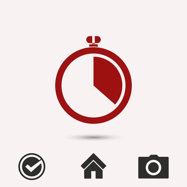 Stopwatch flat design icon — Stock Vector