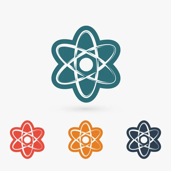 Icono de átomo. diseño plano — Archivo Imágenes Vectoriales