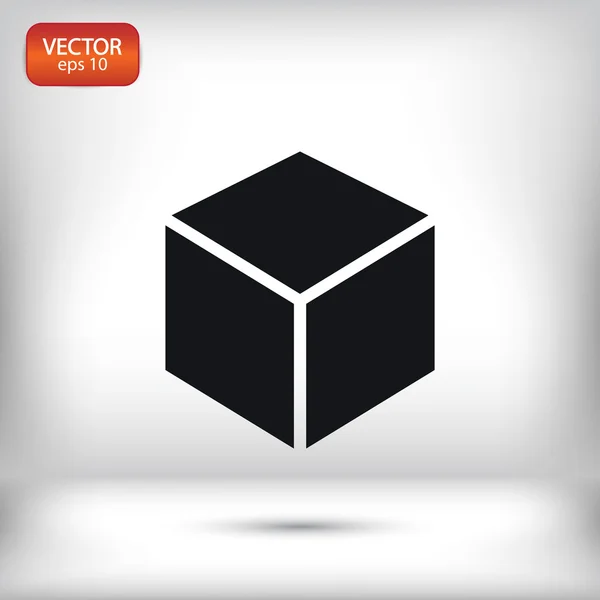 Icône design logo cube — Image vectorielle