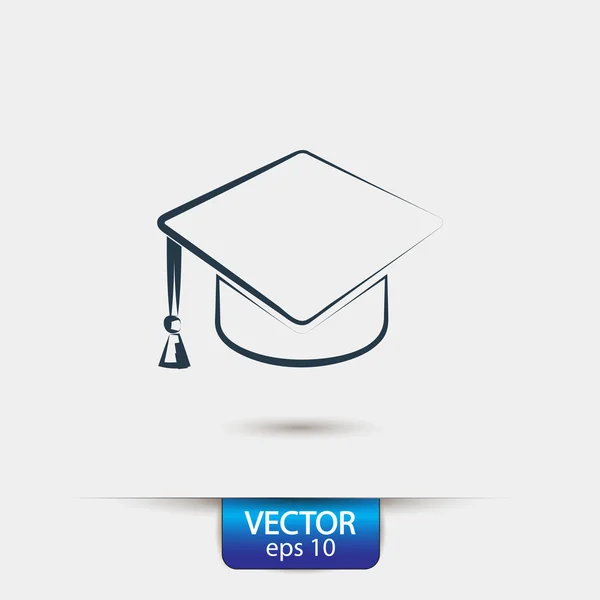 Icône de chapeau de graduation — Image vectorielle