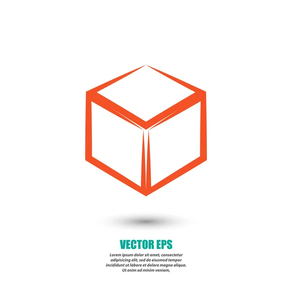 Icono de diseño del logotipo del cubo — Vector de stock