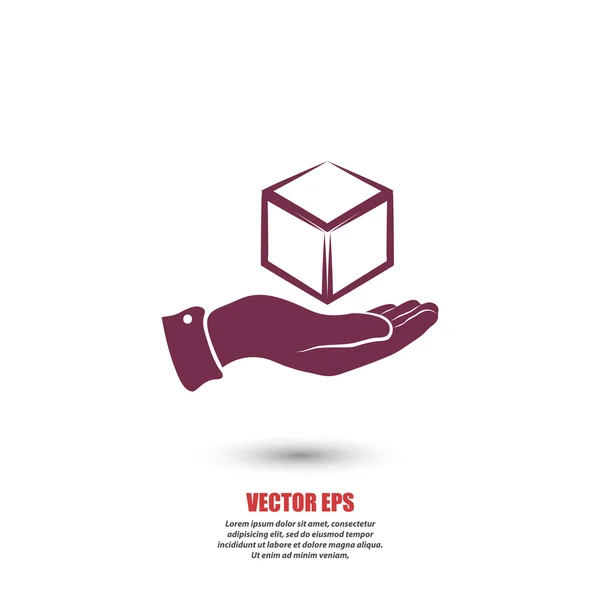 Kubus logo ontwerp pictogram — Stockvector