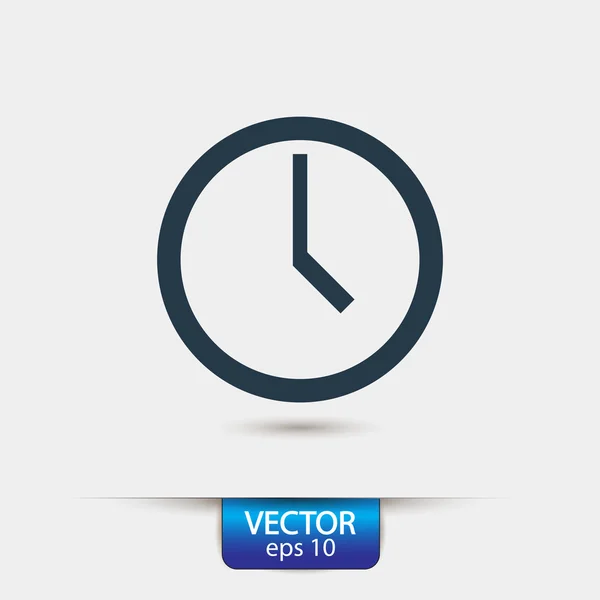 Clock flat design icon — Stock Vector