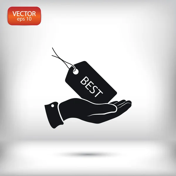 MEJOR icono etiqueta — Vector de stock