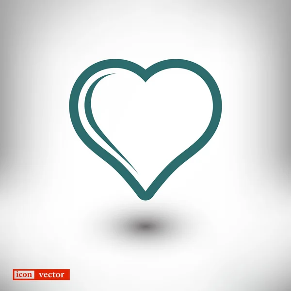 Heart icon, flat design — Stock Vector