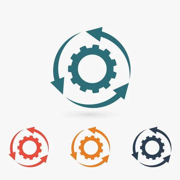 Configuración de parámetros, icono de flechas circulares — Archivo Imágenes Vectoriales