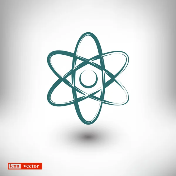 Icono de átomo. diseño plano — Vector de stock