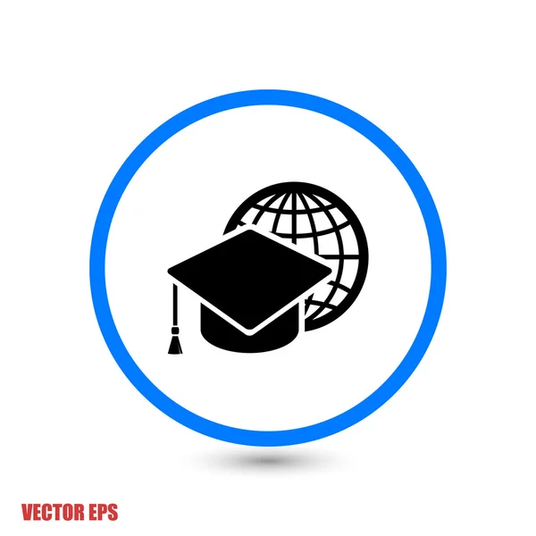 Graduation cap icon — Stock Vector