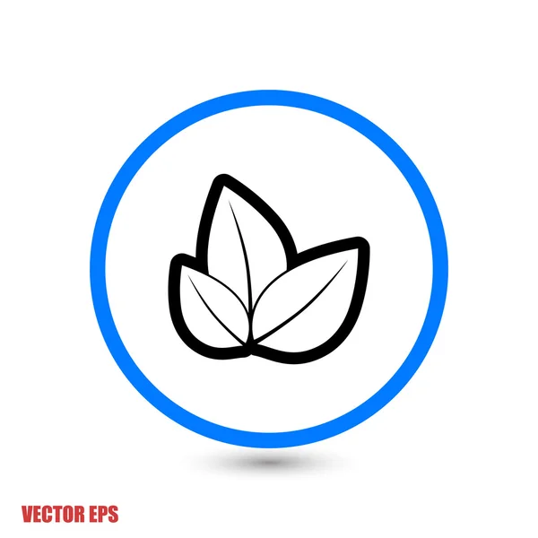 Icono hojas de árbol — Vector de stock