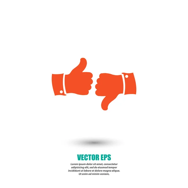 Thumb up and down icons — Stock Vector