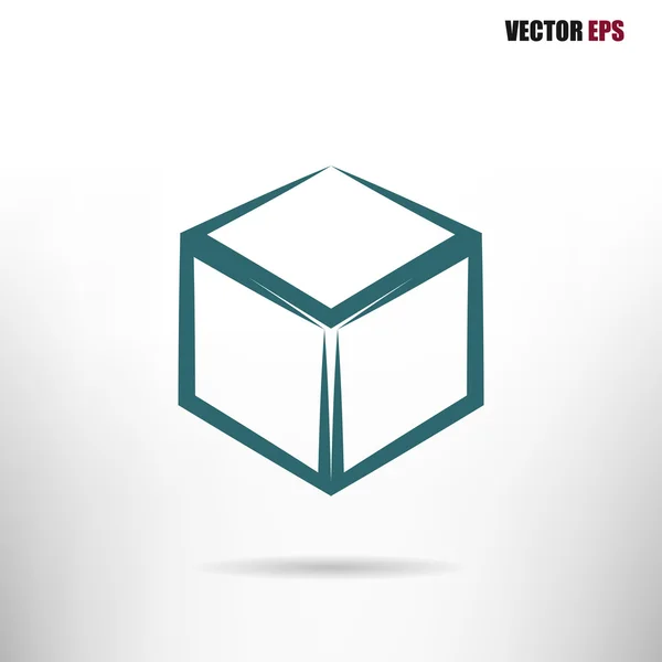 Icono de diseño del logotipo del cubo — Vector de stock