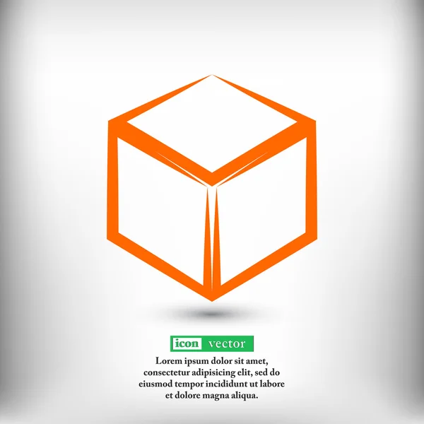Cube logo design icon — Stock Vector