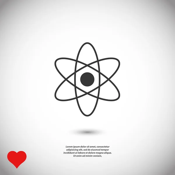 Icône atome. design plat — Image vectorielle