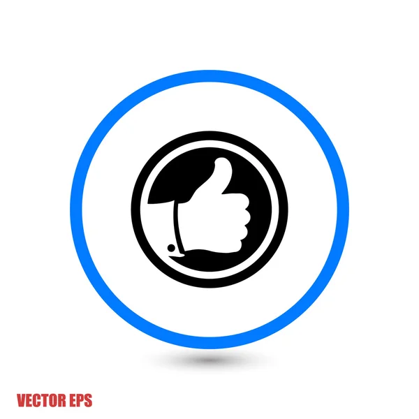 Como el icono del pulgar hacia arriba — Vector de stock