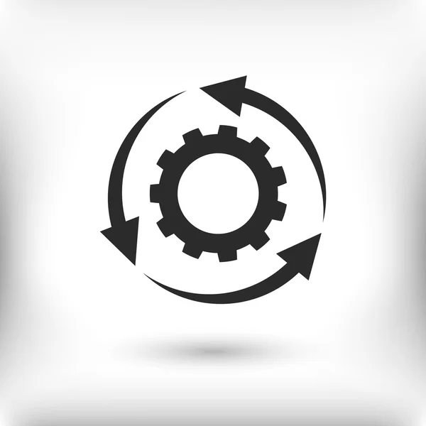 Parameters instellen, circulaire pijlen pictogram — Stockvector