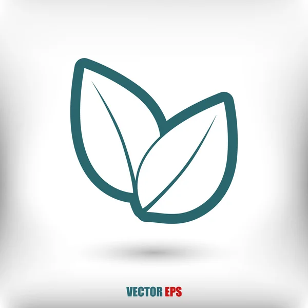 Icono hojas de árbol — Vector de stock