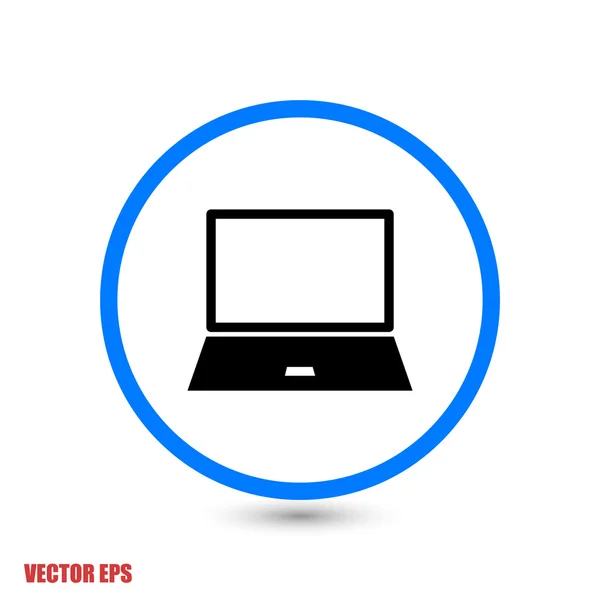 Laptop pictogram illustratie. — Stockvector