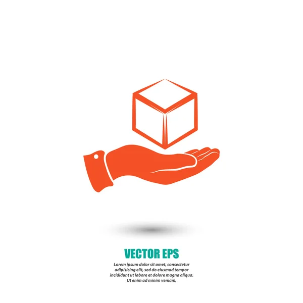 Kubus logo ontwerp pictogram — Stockvector